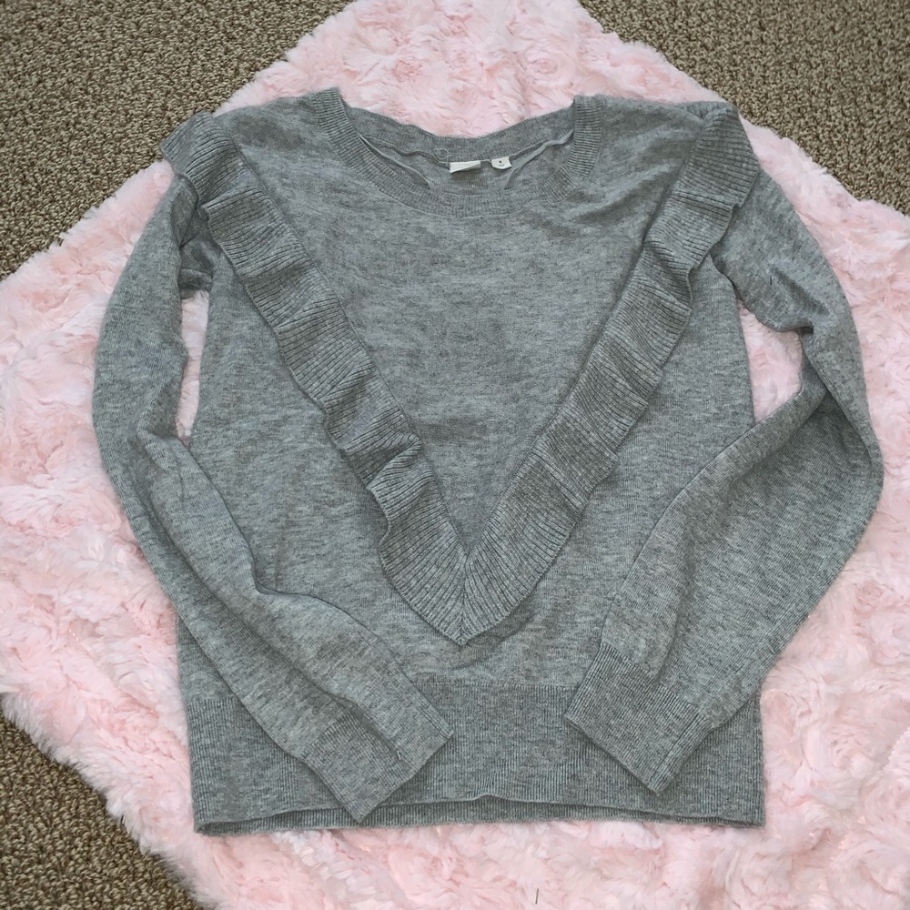 Gap ruffle sweater. Size small.